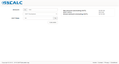 Desktop Screenshot of gstcalculator.org